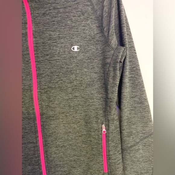 Champion Women’s Athletic Jacket in Dark Grey & Pink - Picture 3 of 6